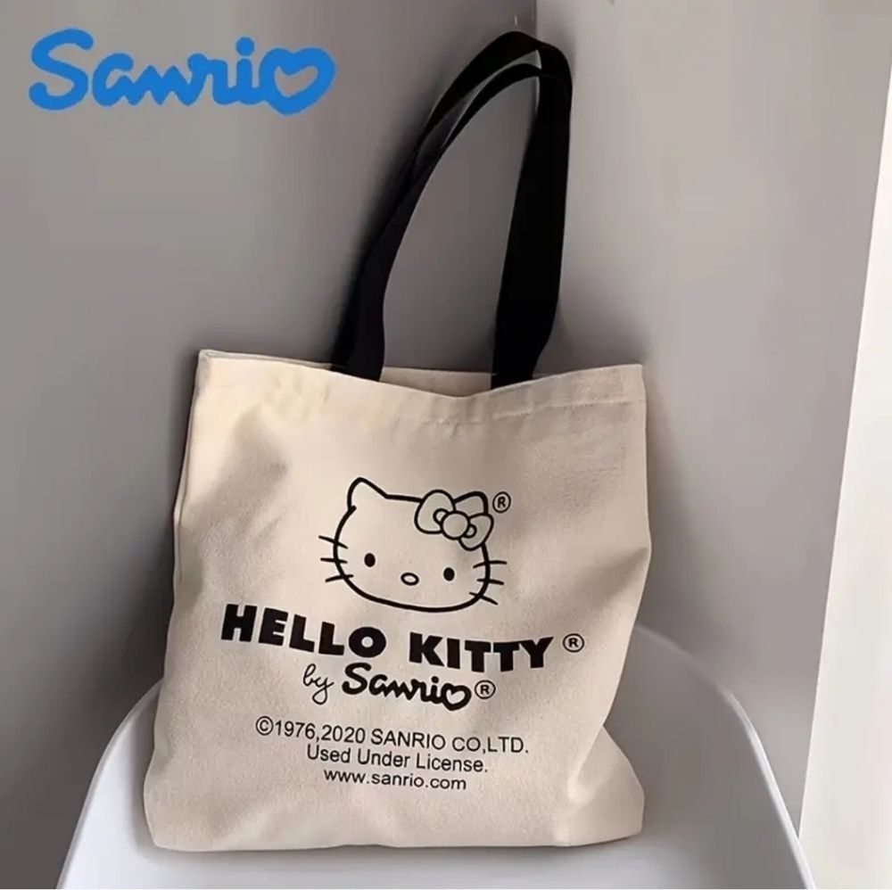 Hello Kitty, canvas tote bag Sanrio carrier